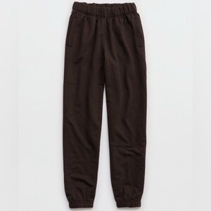 Aerie Jet Set Jogger-Size L-Deep Earth(Brown)